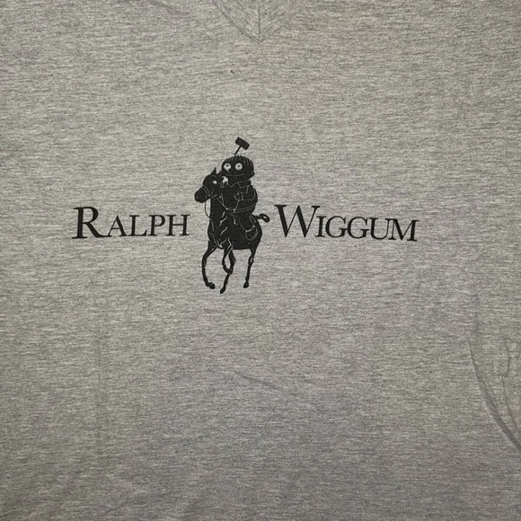 The Simpsons “Polo Ralph Wiggum Lauren” T-Shirt Size Small Gray Funny - Picture 5 of 5
